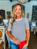 Coretta Stripe Ruched Top