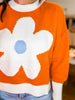 Flower Power Sweater- Orange