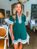 Mykonos Meetup Mini Dress-Green