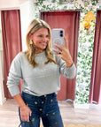 Feel At Ease Sweater-Heather Gray
