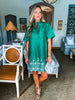 Wild Garden Escape Mini Dress-Pine