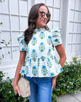 Sunday in Bloom Peplum Top