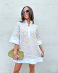 Floral Horizon Shirt Dress