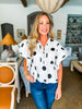 Spot On Polka Dot Top- Ivory Black