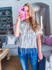 Ball Drop Sequin Fringe Top