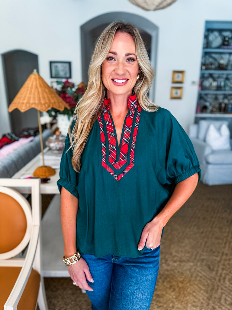 Tree Time Dolman Top-Green