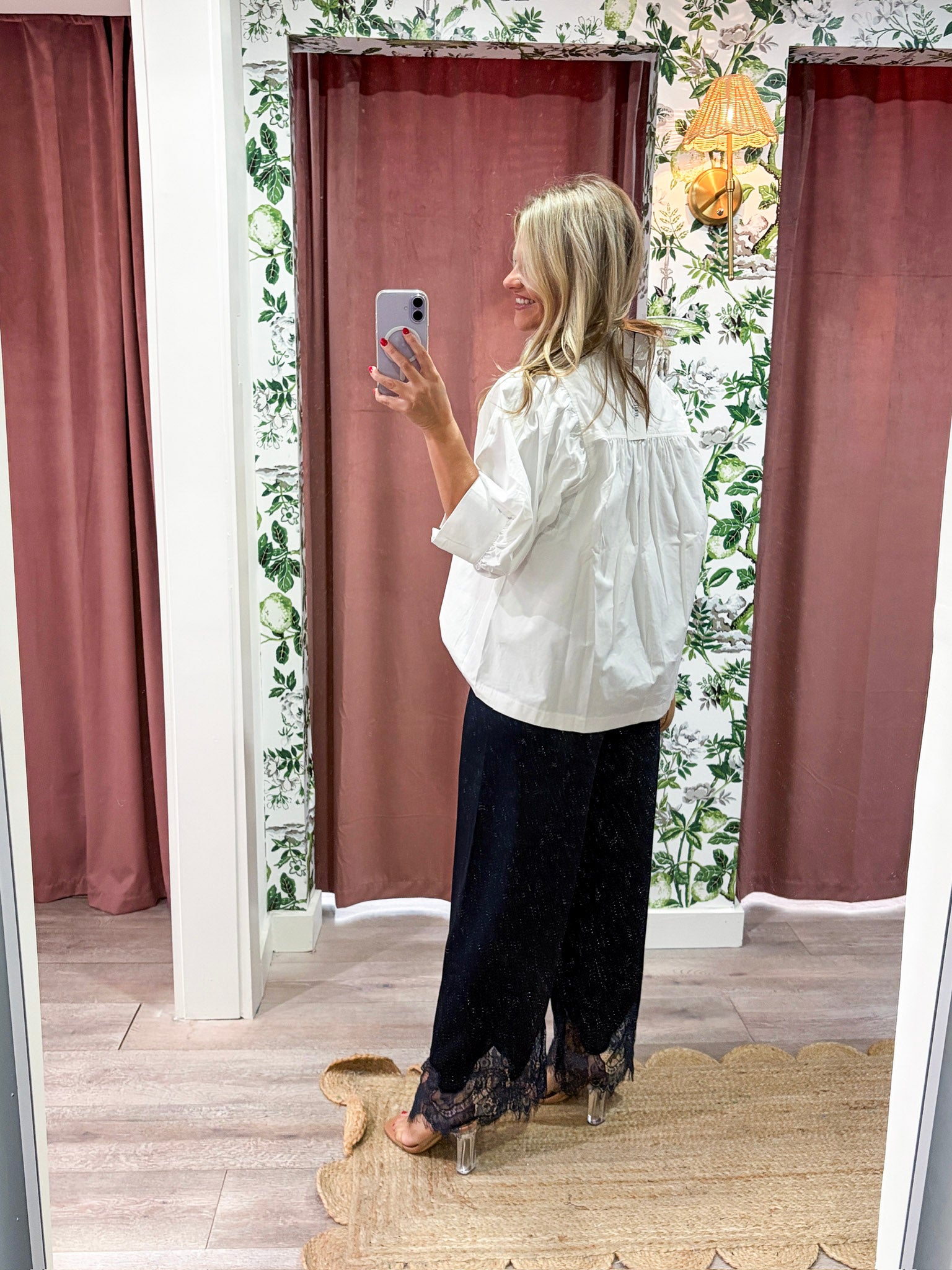 Lace Afternoon Cropped Pants