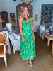 Veranda Views Eyelet Midi Dress-Kelly Green