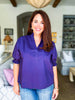 My Type Poplin Top-Violet