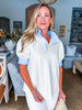 Stylish Staple Collared Top-Cream