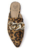 Chain Detail Mules-Leopard