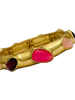 Stone Bangle- Gold/Pink