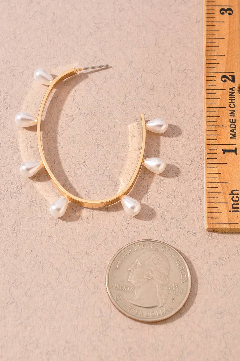 Pretty in Pearls Hoop Earrings