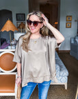 New Favorite Oversized Top-Taupe