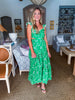 Veranda Views Eyelet Midi Dress-Kelly Green