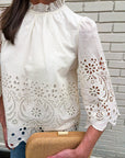 Baby's Breath Floral Eyelet Top