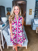 Chasing Hearts Floral Dress-Plum