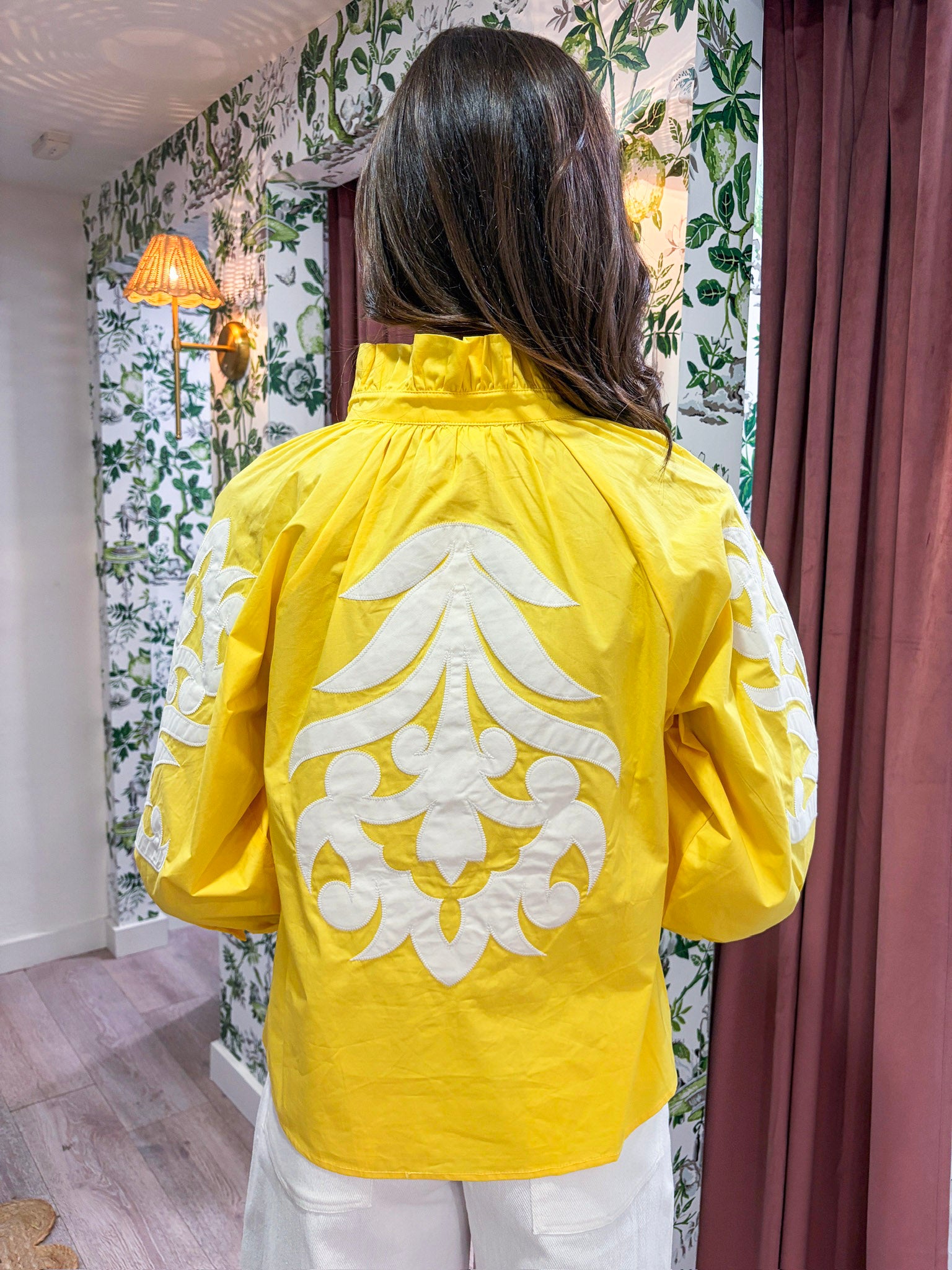 Blush Peony Top-Yellow