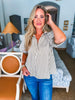 City Time Striped Top-Olive