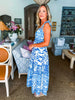 Sweet Retreat Midi Dress-Blue