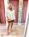 Kaia Oversized Button Down Top