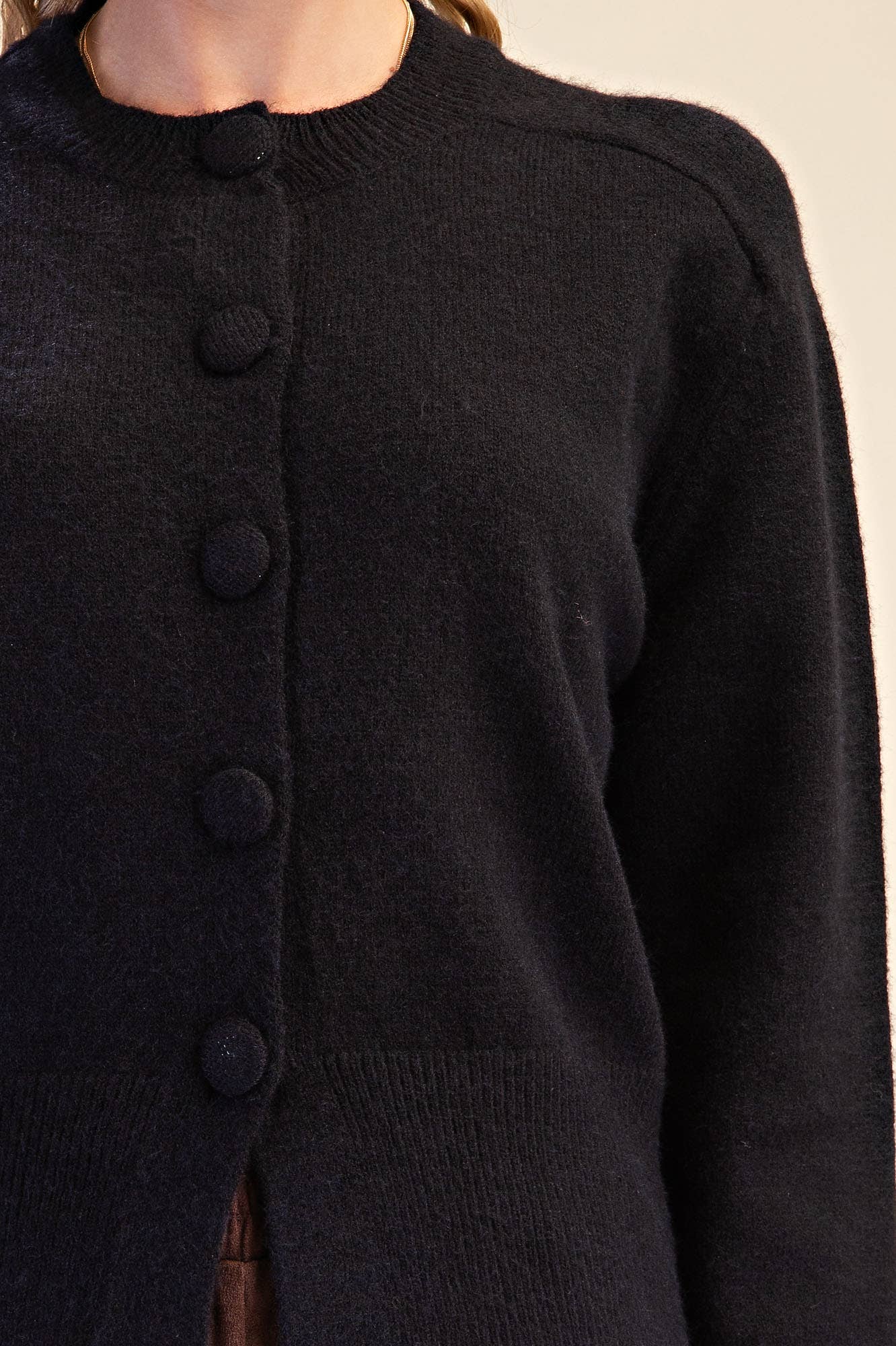 Fireside Cottage Cardigan-Black