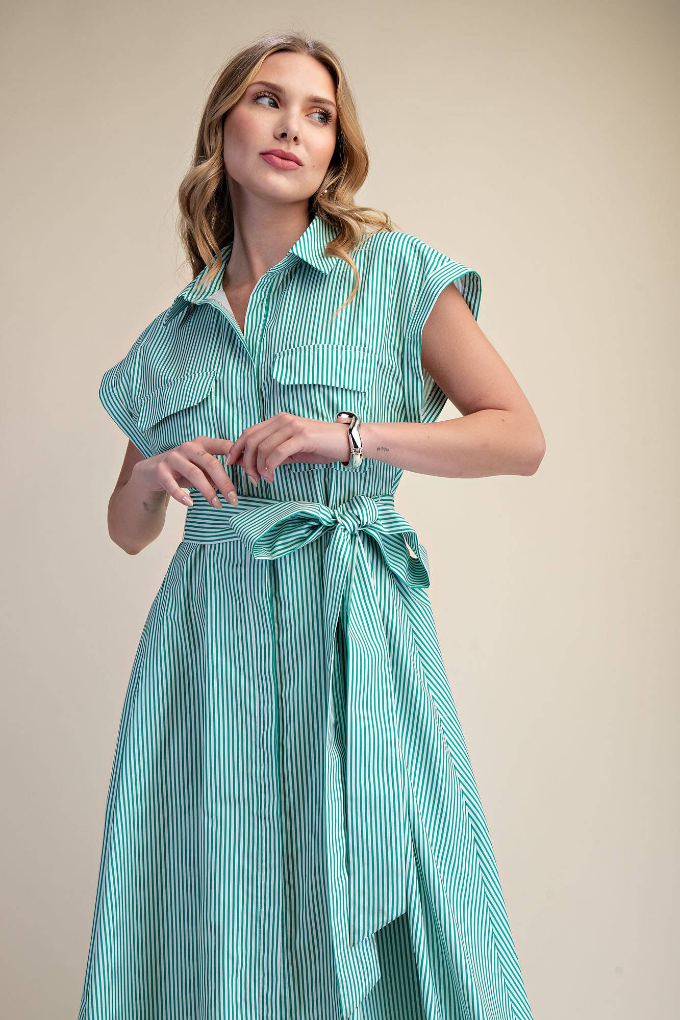 Shore Club Midi Dress-Kelly Green