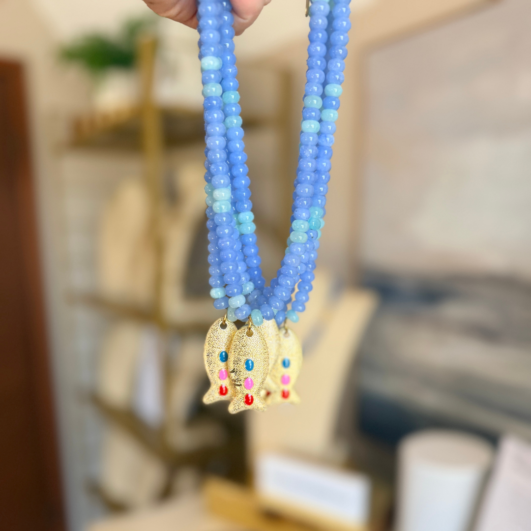 Laguna Fish Gemstone Necklace