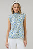 Hilo Floral Ruffle Top