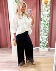 Lace Afternoon Cropped Pants