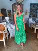 Veranda Views Eyelet Midi Dress-Kelly Green