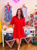 In the Details Dress-Red
