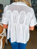 Soft Vibes Applique Top-White