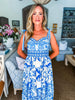 Sweet Retreat Midi Dress-Blue