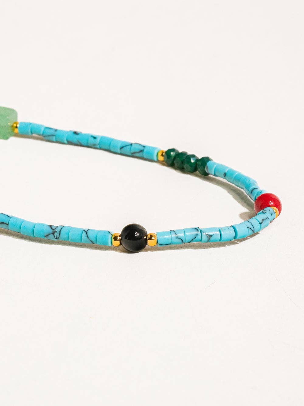 Turquoise Stone Beaded Necklace