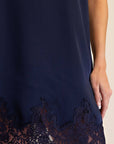 Romantic Evening Mini Dress-Navy