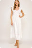 In the Clouds Midi Dress-Off White