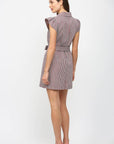 Vera Ruffle Button Down Mini Dress