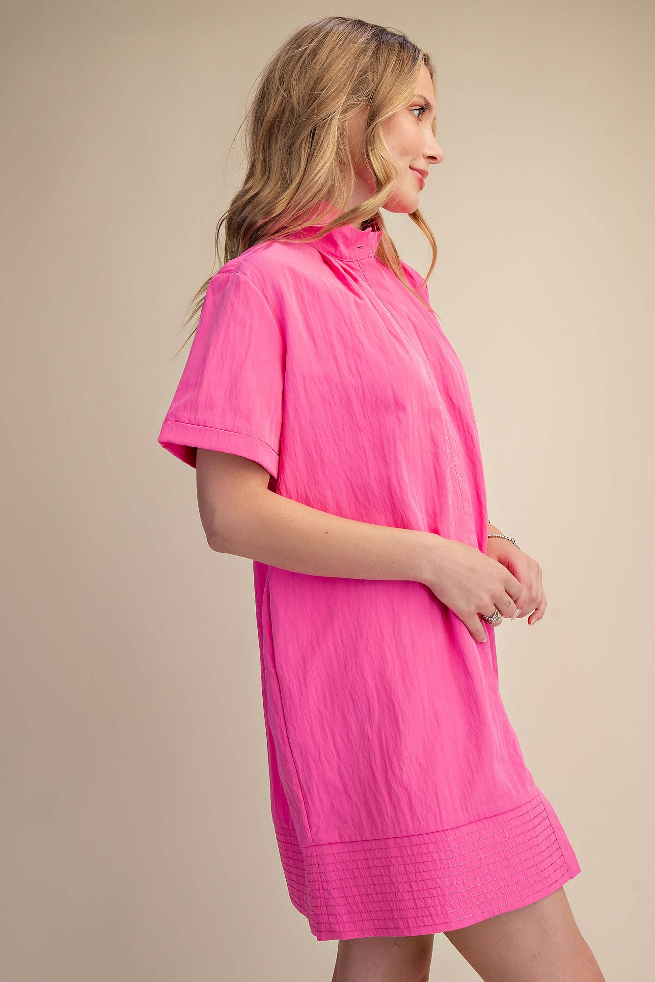 Daylight Bloom Mini Dress-Pink