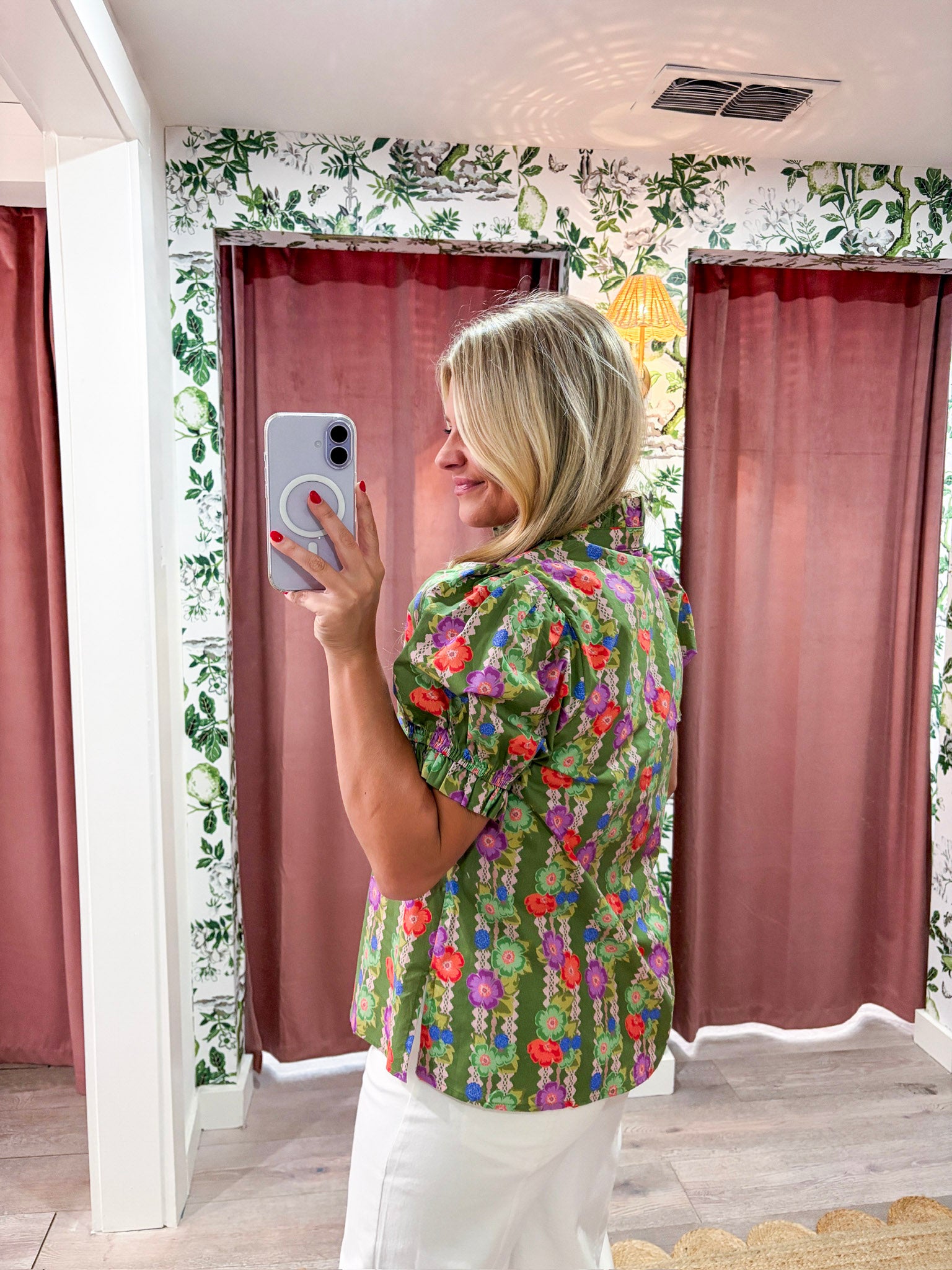 Ellie Floral Button Down Top