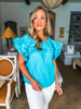 Just My Type Top- Aqua