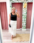 Saltair Fringe Midi Skirt