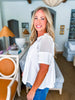Soft Vibes Applique Top-White