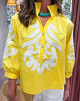 Blush Peony Top-Yellow