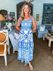 Sweet Retreat Midi Dress-Blue