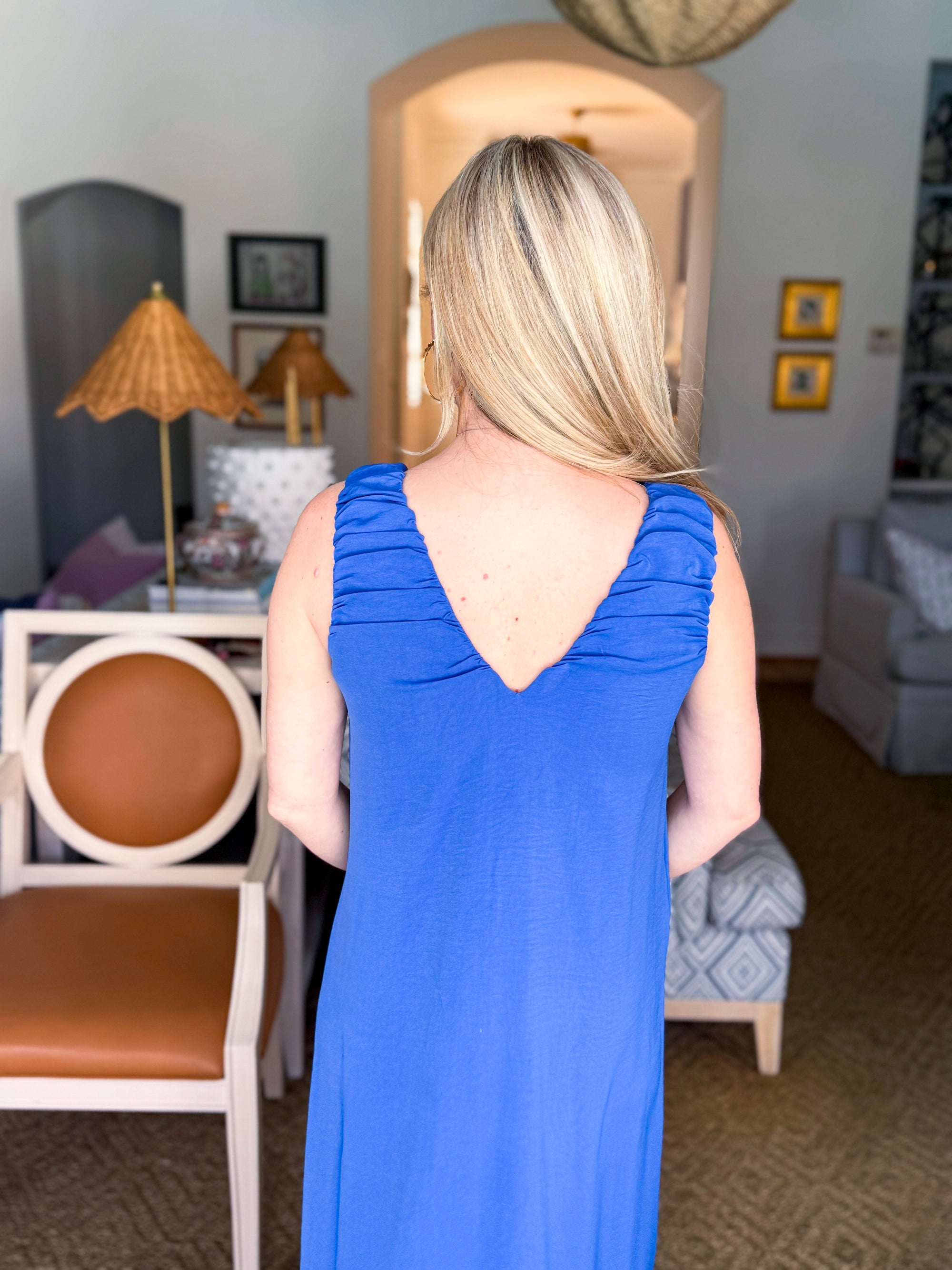 Blue Waves Maxi Dress