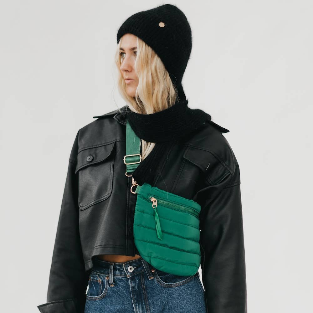 Jolie Puffer Belt Bag- Emerald