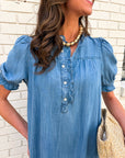 Denim Roots Mini Dress