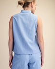 Avery Sleeveless Top-Blue