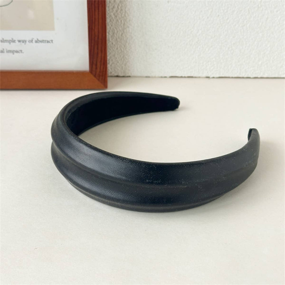 Vintage Leather Headband-Black